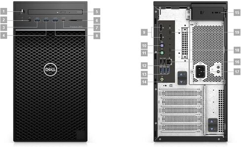 Dell Precision 3650 Workstation Desktop | Core i7-10700 - 512GB SSD Hard Drive - 32GB RAM | 8 cores @ 4.8 GHz Win 11 Pro Black (Renewed) in Kuwait