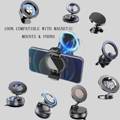 Rookii Magnetic Phone Holder Clip, that Turns Any Phone Into a Mag-Safe-Compatible Device,for Most Magnetic Car Gym Phone Mount in Kuwait