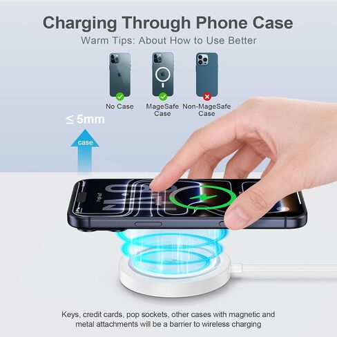 S26 Ultra 15W Magsafe Wireless Charger Pad Fast Charging Station Magnetic in Kuwait