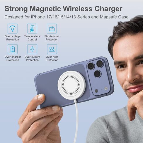 S26 Ultra 15W Magsafe Wireless Charger Pad Fast Charging Station Magnetic in Kuwait