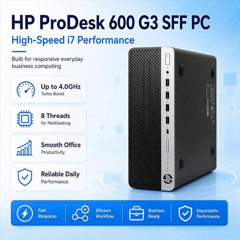 HP ProDesk 600 G3 SFF Desktop PC, Core i7-6700, 8GB RAM 256GB SSD(Renewed) in Kuwait