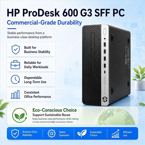 HP ProDesk 600 G3 SFF Desktop PC, Core i7-6700, 8GB RAM 256GB SSD(Renewed) in Kuwait