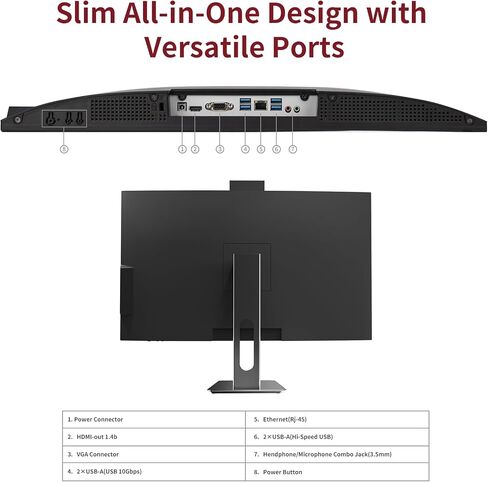 27" All-in-One Desktop Computer, i7 CPU, 16GB RAM, 512GB SSD, Win 11 Home in Kuwait