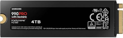 Samsung MZ-V9P4T0CW 990 PRO Heatsink PCIe 4.0 NVMe M.2 SSD 4TB Bundle with 1 Year CPS Enhanced Protection Pack in Kuwait