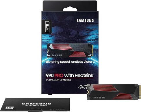 Samsung MZ-V9P4T0CW 990 PRO Heatsink PCIe 4.0 NVMe M.2 SSD 4TB Bundle with 1 Year CPS Enhanced Protection Pack in Kuwait