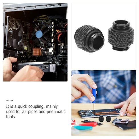 2pcs G1/4 Male to Male Water Cooling Connector with Sealed Ring in Kuwait