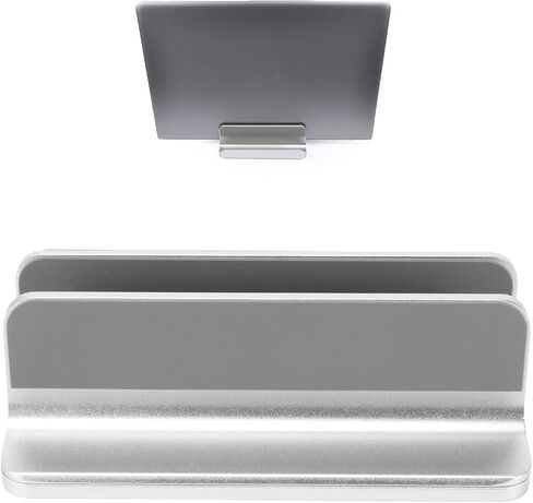 Haofy Vertical Laptop Stand Aluminum Alloy Laptop Holder with Space Saving in Kuwait