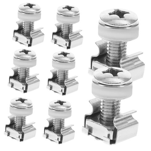 SOLUSTRE 16sets Rack Mounting Cage Nut and Screw Kit Server Rack Accessories for Easy Installation to Prevent Deep Thread Design for Secure Fit in Kuwait