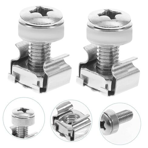 SOLUSTRE 16sets Rack Mounting Cage Nut and Screw Kit Server Rack Accessories for Easy Installation to Prevent Deep Thread Design for Secure Fit in Kuwait