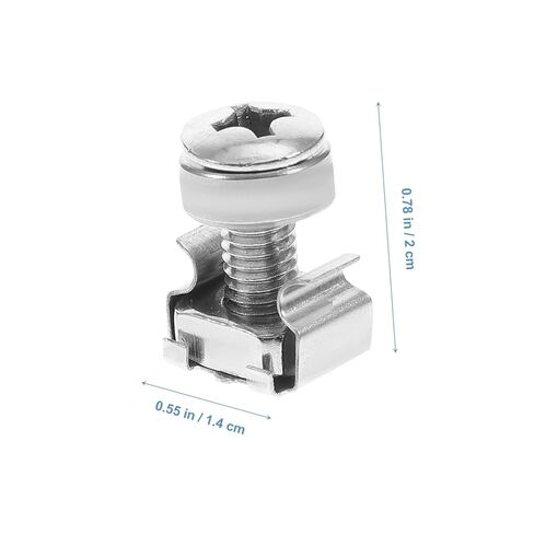 SOLUSTRE 16sets Rack Mounting Cage Nut and Screw Kit Server Rack Accessories for Easy Installation to Prevent Deep Thread Design for Secure Fit in Kuwait