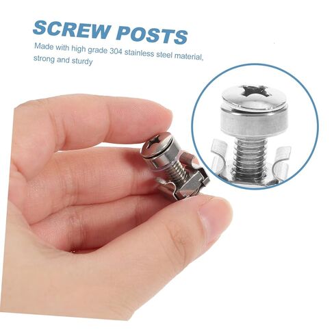 SOLUSTRE 16sets Rack Mounting Cage Nut and Screw Kit Server Rack Accessories for Easy Installation to Prevent Deep Thread Design for Secure Fit in Kuwait