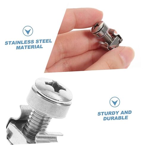 SOLUSTRE 16sets Rack Mounting Cage Nut and Screw Kit Server Rack Accessories for Easy Installation to Prevent Deep Thread Design for Secure Fit in Kuwait