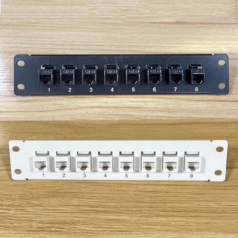 CAT6 8 Port Panel Supports Back CAT6 Unshielded with Coded T568A/B Wiring for Cables Rack/Wall Mount in Kuwait