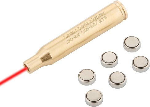 Laser Bore Sight for .30-06/25-06/270 Cartridge Hunting Red Dot Boresighter with 6 Batteries（2 Set Batteries） in Kuwait