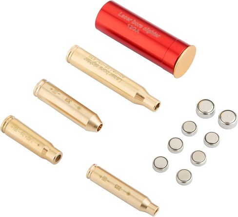 Laser Bore Sight for .30-06/25-06/270 Cartridge Hunting Red Dot Boresighter with 6 Batteries（2 Set Batteries） in Kuwait