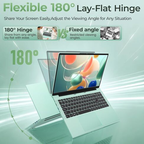 15.6 Inch Green Laptop Computer, 16GB RAM 256GB SSD, Core M3-7Y30 CPU in Kuwait