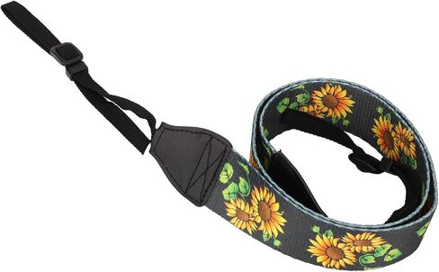 Camera Shoulder Neck Strap Fashionable Vintage Ethnic Sunflower Camera Strap Pattern with and COM Shoulder Neck StrapCamera StrapEthnic StrapSunflower in Kuwait