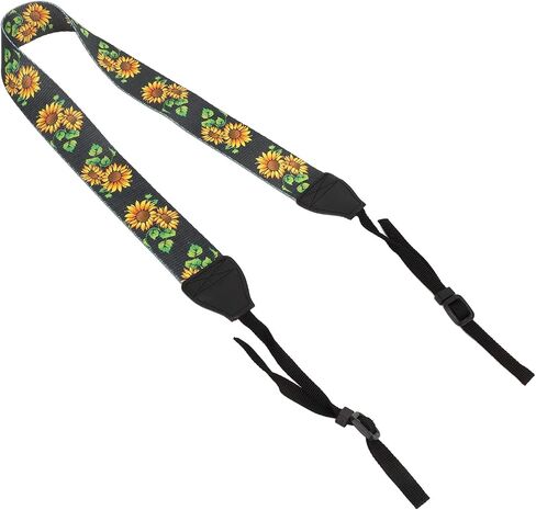 Camera Shoulder Neck Strap Fashionable Vintage Ethnic Sunflower Camera Strap Pattern with and COM Shoulder Neck StrapCamera StrapEthnic StrapSunflower in Kuwait