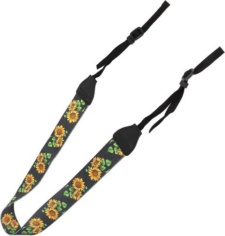 Camera Shoulder Neck Strap Fashionable Vintage Ethnic Sunflower Camera Strap Pattern with and COM Shoulder Neck StrapCamera StrapEthnic StrapSunflower in Kuwait
