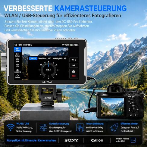 VILTROX DC-550 Pro ii 5.5" 1400 Nits 4K60 HDMI 2.0 Camera Monitor in Kuwait