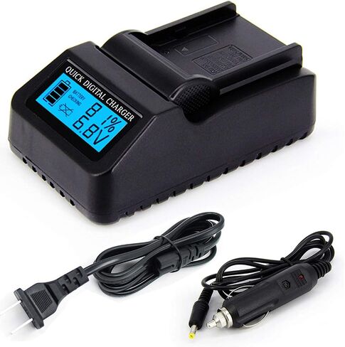 Dual Channel LCD Display Quick Battery Charger for Sony CCD-TR2300, CCD-TR3100, CCD-TR3200, CCD-TR3300, CCD-TR3400 Handycam Camcorder in Kuwait