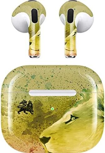 Skinit Decal Audio Skin Compatible with Apple AirPods (3rd Gen, 2021) - Skinit Originally Designed Profile of The Lion of Judah Design in Kuwait