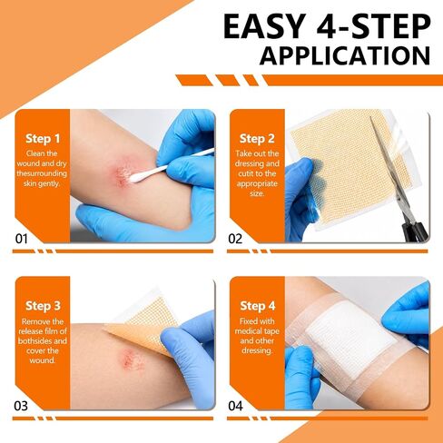 10 Pack Honey Wound Dressing,4'' x 4''Manuka Honey Gauze Dressing,Non-Stick in Kuwait