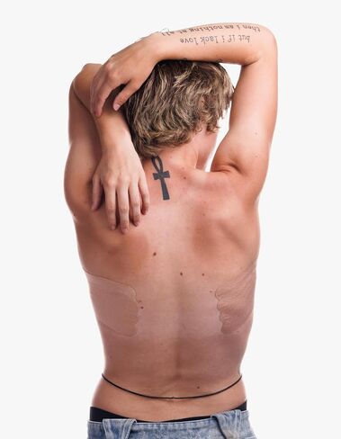 Pro Pre-Cut Synthetic Chest Binding Tape with Nipple Covers for FTM Transgender, Extra Wide, 7in, 20 Strips (Beige) in Kuwait