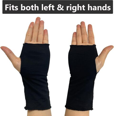 Wrist Sleeve Under Splint Hand Sock(Pack of 4) Modal Stockinette Arm Protector Covers | Thin Skin-Friendly, Pre-Wrap Liner for Air Cast & Hand Brace(Black-Short Version) in Kuwait