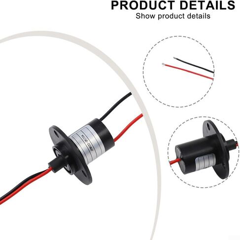 2-Wire 15A Electrical Slip Ring 22mm OD Gold Contact in Kuwait