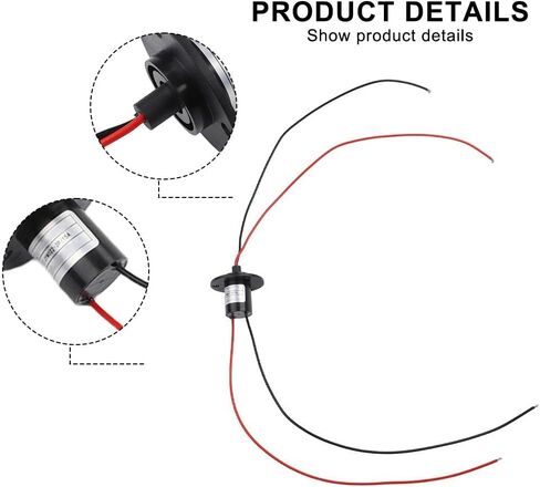 2-Wire 15A Electrical Slip Ring 22mm OD Gold Contact in Kuwait