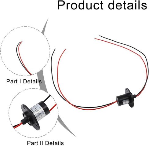 2-Wire 15A Electrical Slip Ring 22mm OD Gold Contact in Kuwait