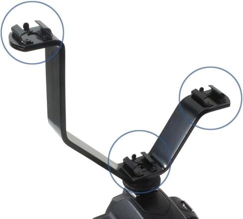 Black V-Shaped Mount Triple Shoe for Monitors and Dv Metal in Kuwait