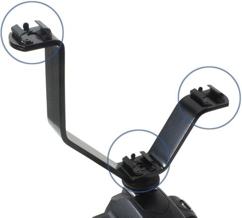 V Shape Triple Shoe Bracket Metal Camera Bracket for Dv DSLR in Kuwait