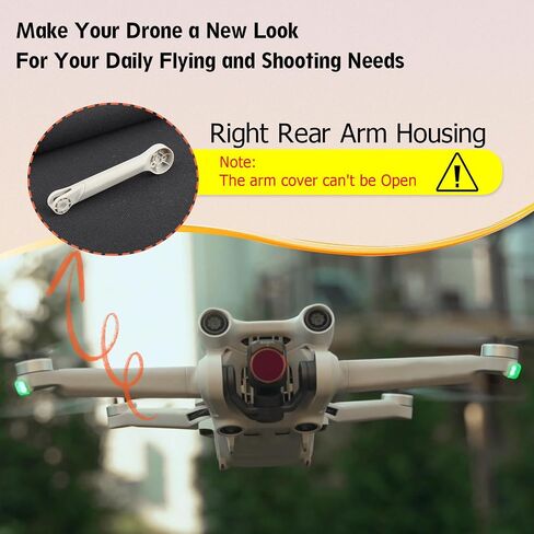 Body Arm Shell for DJI Mini 3 Pro Arms Cover Replacement for DJI Mini 3 Pro Drone Accessories Parts with Repair Tools(Right Rear Arm Cover) in Kuwait