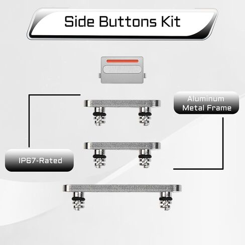 for iPhone 14 Pro 14 Pro Max Power and Volume Button Silver in Kuwait