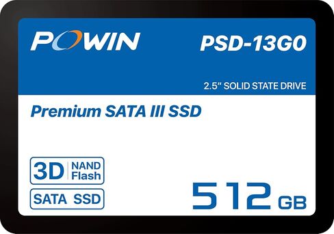 Premium SATA III SSD 512GB – 2.5 inch Internal Solid State Drive with 3D NAND Flash for Laptop, PC Desktop and External Box, Up to 490/470 MB/s Read/Write Speed (PSD-13G0) in Kuwait