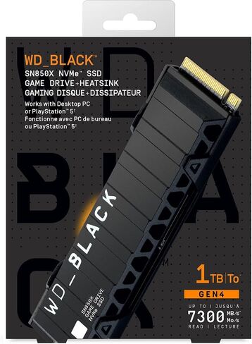 WD_Black SN850X 1TB NVMe PCIe 4.0 x4 M.2 Internal Gaming SSD with Heatsink in Kuwait