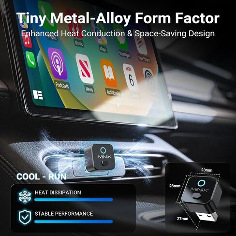 MINIX 2-in1 Wireless CarPlay Adapter for Apple & Android Auto in Kuwait