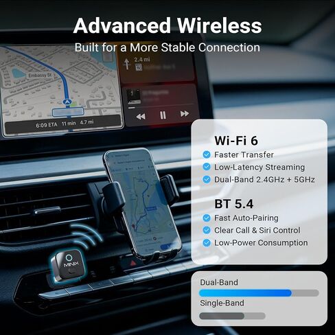 MINIX 2-in1 Wireless CarPlay Adapter for Apple & Android Auto in Kuwait