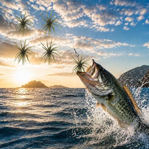 4 Pcs Urchin Baits Saltwater Freshwater Soft Urchin Lures Fishing Green in Kuwait