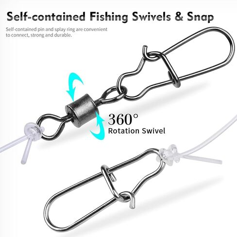 6pcs Glow-in-the-Dark Squid Fishing Lures, Artificial Soft Baits with Silicone Tentacles, Saltwater Bait Rigs with Sharp Barbed Hooks & Swivels for Bass Mackerel Snapper in Kuwait