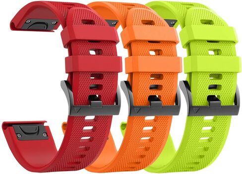 ANCOOL for Fenix 5/Fenix 6/Fenix 7/Fenix 9/8 47mm Band 22mm Silicone Watch Band for Fenix 9 Pro/8 Pro 47mm/7 Pro/6 Pro/5 plus/Forerunner 935/945/955/965/Approach S62/S60/Epix Gen 2 47mm(Black) in Saudi Arabia