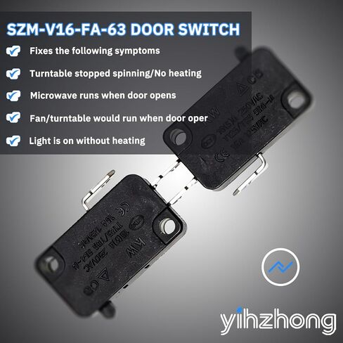 2Pcs 3B73362F SZM-V16-FA-63 Microwave Door Switch Fit Replaces PS3522738 SZM-V16-FD-63 WB24X3297 3B73362E WB24X5227 WB24X830 WB24X5228 (Normally Open) in Kuwait