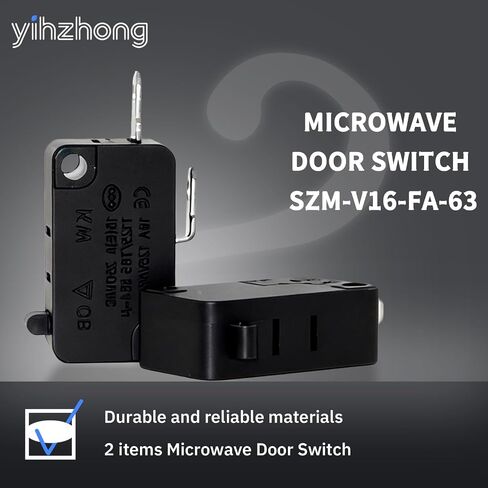 2Pcs 3B73362F SZM-V16-FA-63 Microwave Door Switch Fit Replaces PS3522738 SZM-V16-FD-63 WB24X3297 3B73362E WB24X5227 WB24X830 WB24X5228 (Normally Open) in Kuwait
