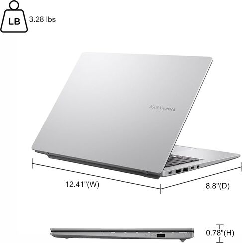 iCarp Customized Laptop Made with ASUS VivoBook 14 Laptop 14" WUXGA Anti-glare Snapdragon X 8-core (45 AI TOPS) 16GB RAM 512GB/1TB/2TB SSD Backlit USB4 For Creator Designer Business Professional Win11 in Kuwait