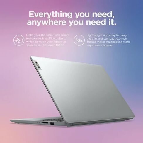 Lenovo 15.6 Inch Student Laptop | Intel Core i5-1235U, 10-Core CPU | 16GB RAM, 512GB SSD | WiFi 6 | Privacy Shutter | 720p Webcam | Anti-Glare | Intel Iris Xe Graphic | Windows 11 | Cloud Grey in Kuwait