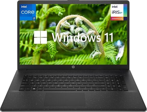 HP 17.3" Business Laptop Computer, 16GB RAM 1TB SSD, Intel Core i7-1255U (10-Core) Processor, HD+ 1600 x 900 LED Display, Windows 11 Home, Numeric Keypad, Camera Privacy Shutter, HDMI, Jet Black in Kuwait