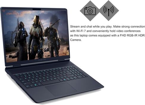 Dell Alien-Ware 16X Aurora Gaming AI Laptop 16" WQXGA 240Hz (100% DCI-P3) Intel 24-core Ultra 9 275HX 32GB RAM 1TB SSD GeForce RTX 5070 (Up to 798 AI Tops) Thunderbolt Win11Pro in Kuwait