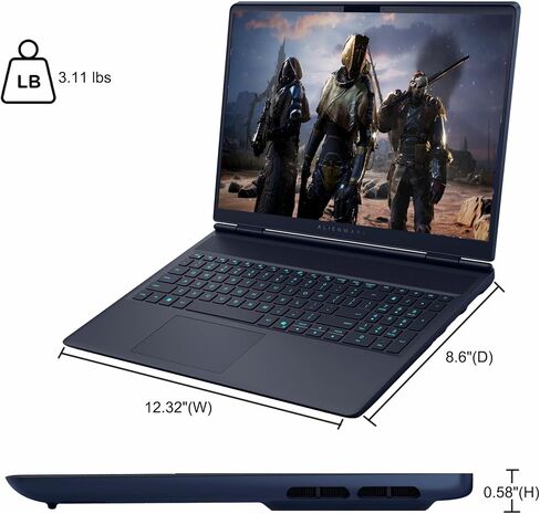Dell Alien-Ware 16X Aurora Gaming AI Laptop 16" WQXGA 240Hz (100% DCI-P3) Intel 24-core Ultra 9 275HX 32GB RAM 1TB SSD GeForce RTX 5070 (Up to 798 AI Tops) Thunderbolt Win11Pro in Kuwait
